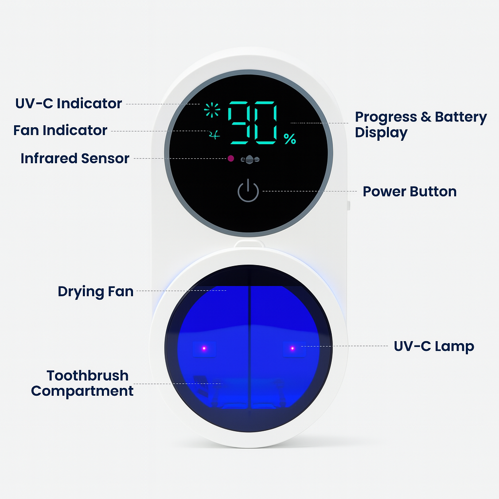 Bacteria Free Toothbrush Sterilizer